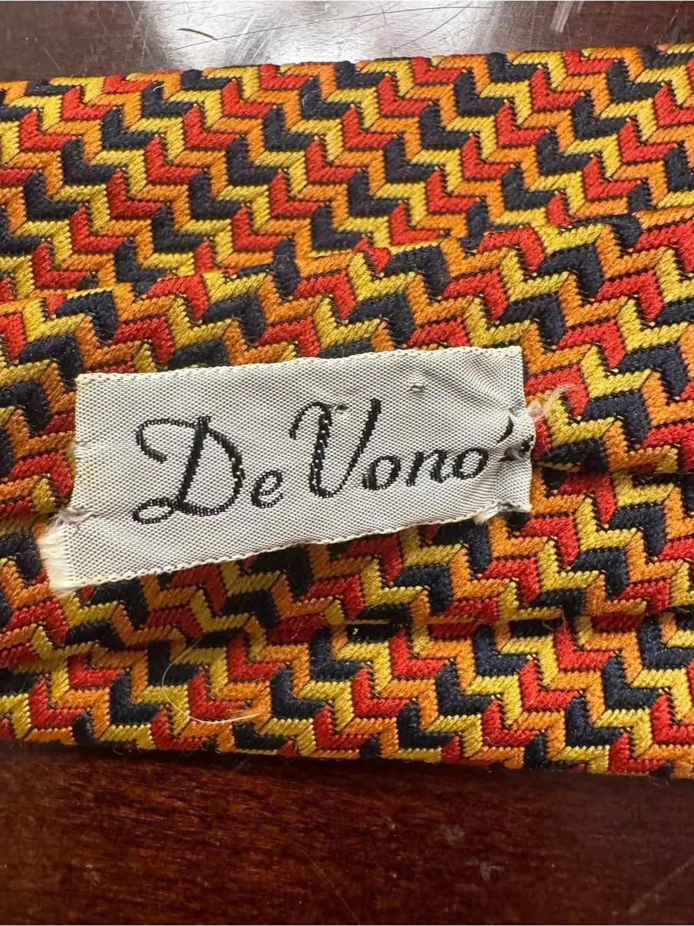 Vintage Village Squire By Bill Miller Zig Zag Chevron Tie